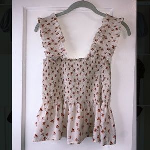 Pretty floral tank with peplum